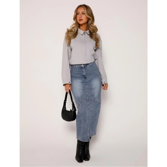 NEW! Tigermist- Gray Zip Up Mid Length Lincoln Bomber Lightweight Jacket NWT - Picture 3 of 7